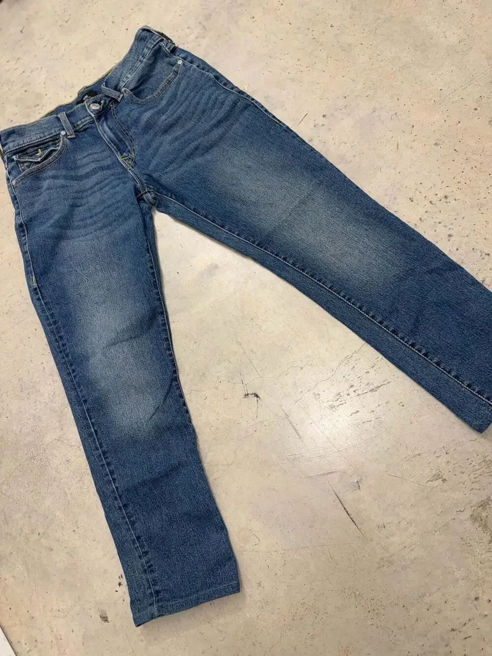 True Religion Geno Relaxed Slim Jeans in Dark Wash Denim